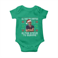 All I Want for Christmas is Steve to Survive Baby Onesie Stranger Xmas Wishes Fan Gift - Wonder Print Shop
