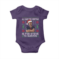 All I Want for Christmas is Steve to Survive Baby Onesie Stranger Xmas Wishes Fan Gift - Wonder Print Shop