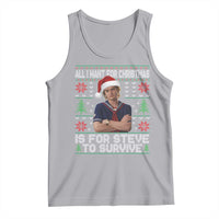 All I Want for Christmas is Steve to Survive Tank Top Stranger Xmas Wishes Fan Gift - Wonder Print Shop