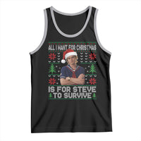 All I Want for Christmas is Steve to Survive Tank Top Stranger Xmas Wishes Fan Gift - Wonder Print Shop