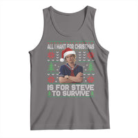 All I Want for Christmas is Steve to Survive Tank Top Stranger Xmas Wishes Fan Gift - Wonder Print Shop