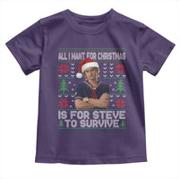 All I Want for Christmas is Steve to Survive Toddler T Shirt Stranger Xmas Wishes Fan Gift - Wonder Print Shop