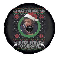 Funny Stranger Xmas Survival Wishes Spare Tire Cover All I Want for Christmas is Steve to Survive Fan Gift - Wonder Print Shop