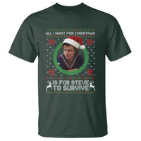 Funny Stranger Xmas Survival Wishes T Shirt All I Want for Christmas is Steve to Survive Fan Gift - Wonder Print Shop