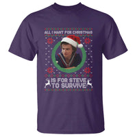 Funny Stranger Xmas Survival Wishes T Shirt All I Want for Christmas is Steve to Survive Fan Gift - Wonder Print Shop