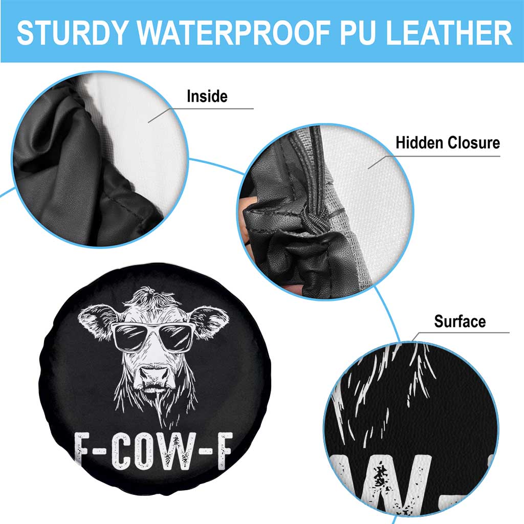 Funny F-Cow-F Cow Attitude Meme Spare Tire Cover Subtle Sass Farm Fresh Humor - Wonder Print Shop