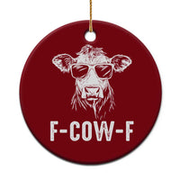 Funny F-Cow-F Cow Attitude Meme Ceramic Ornament Subtle Sass Farm Fresh Humor - Wonder Print Shop