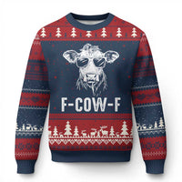 Funny F-Cow-F Cow Attitude Meme Ugly Christmas Sweater Subtle Sass Farm Fresh Humor - Wonder Print Shop
