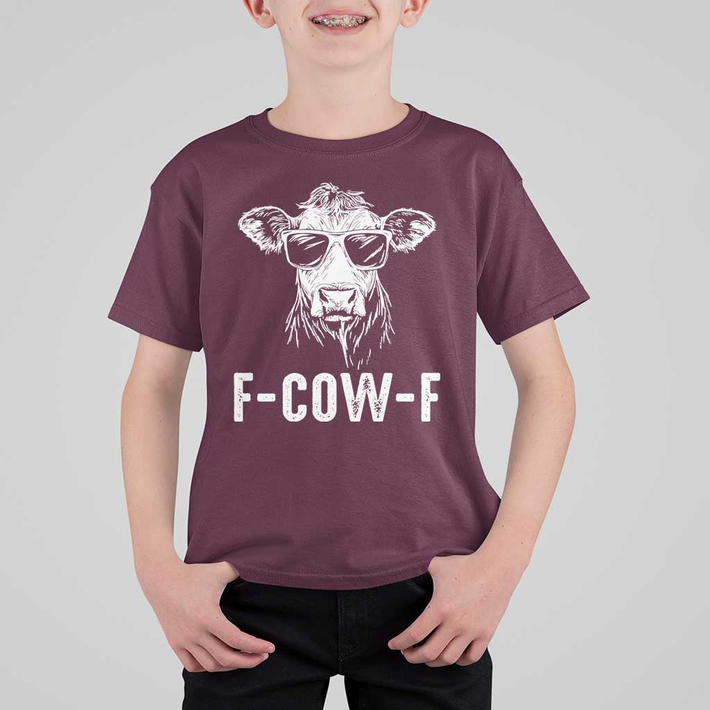 Funny F-Cow-F Cow Attitude Meme T Shirt For Kid Subtle Sass Farm Fresh Humor - Wonder Print Shop