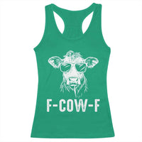 Funny F-Cow-F Cow Attitude Meme Racerback Tank Top Subtle Sass Farm Fresh Humor - Wonder Print Shop
