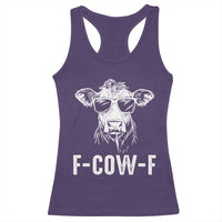 Funny F-Cow-F Cow Attitude Meme Racerback Tank Top Subtle Sass Farm Fresh Humor - Wonder Print Shop