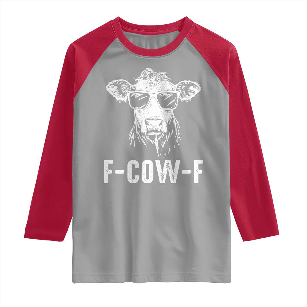 Funny F-Cow-F Cow Attitude Meme Raglan Shirt Subtle Sass Farm Fresh Humor - Wonder Print Shop