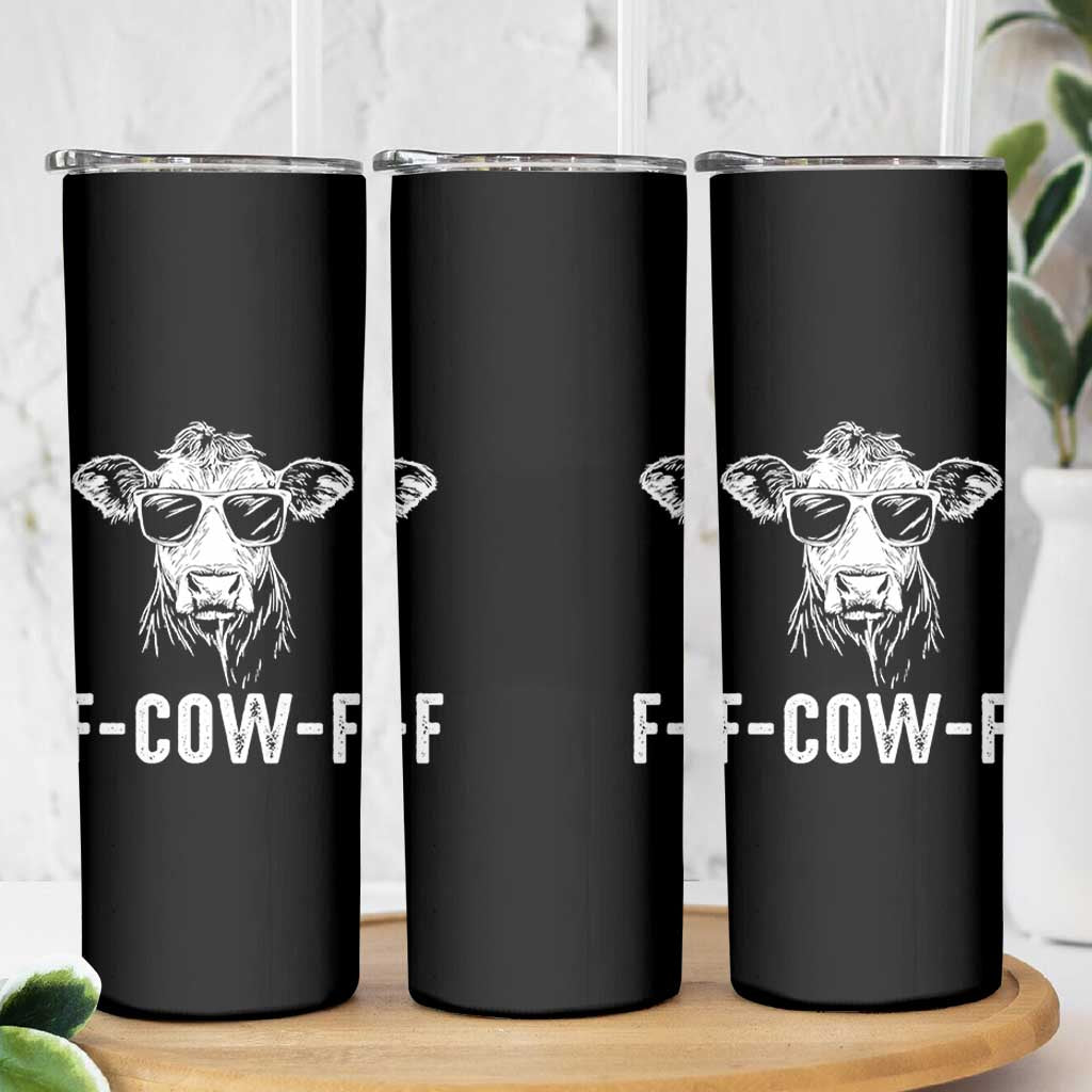 Funny F-Cow-F Cow Attitude Meme Skinny Tumbler Subtle Sass Farm Fresh Humor - Wonder Print Shop