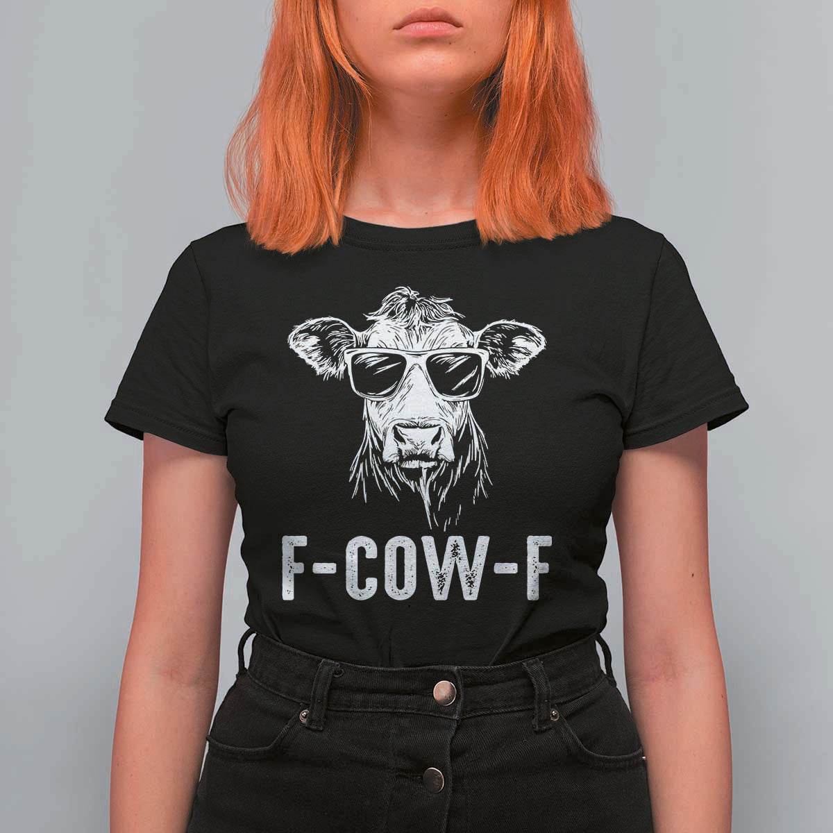 Funny F-Cow-F Cow Attitude Meme T Shirt For Women Subtle Sass Farm Fresh Humor - Wonder Print Shop