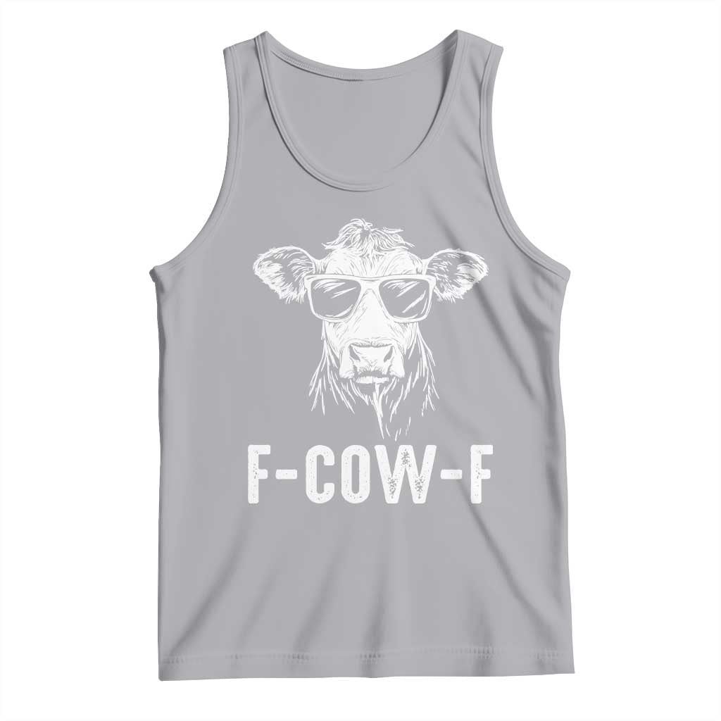 Funny F-Cow-F Cow Attitude Meme Tank Top Subtle Sass Farm Fresh Humor - Wonder Print Shop