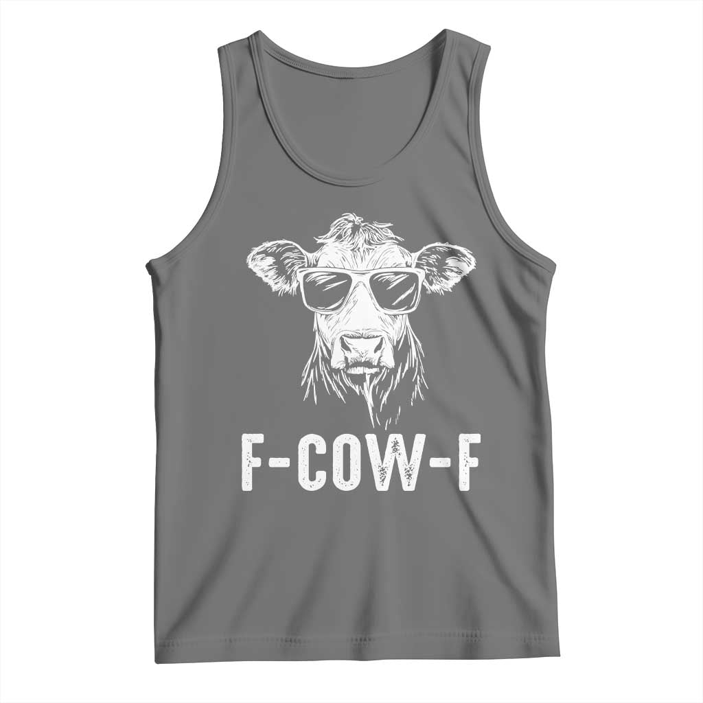 Funny F-Cow-F Cow Attitude Meme Tank Top Subtle Sass Farm Fresh Humor - Wonder Print Shop
