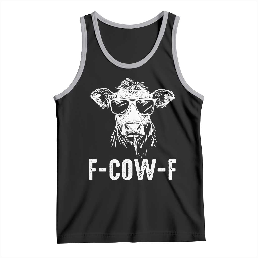 Funny F-Cow-F Cow Attitude Meme Tank Top Subtle Sass Farm Fresh Humor - Wonder Print Shop