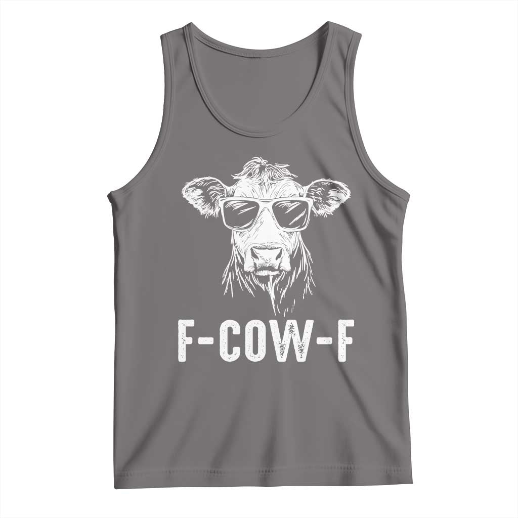 Funny F-Cow-F Cow Attitude Meme Tank Top Subtle Sass Farm Fresh Humor - Wonder Print Shop