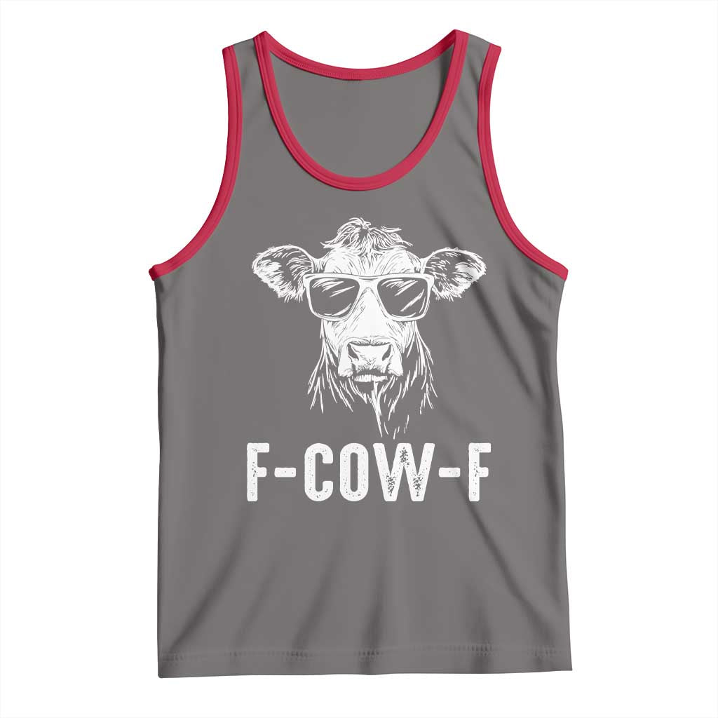 Funny F-Cow-F Cow Attitude Meme Tank Top Subtle Sass Farm Fresh Humor - Wonder Print Shop