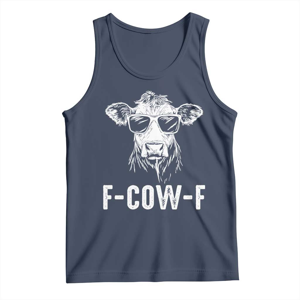 Funny F-Cow-F Cow Attitude Meme Tank Top Subtle Sass Farm Fresh Humor - Wonder Print Shop