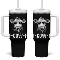 Funny F-Cow-F Cow Attitude Meme Tumbler With Handle Subtle Sass Farm Fresh Humor - Wonder Print Shop