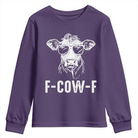 Funny F-Cow-F Cow Attitude Meme Youth Sweatshirt Subtle Sass Farm Fresh Humor - Wonder Print Shop