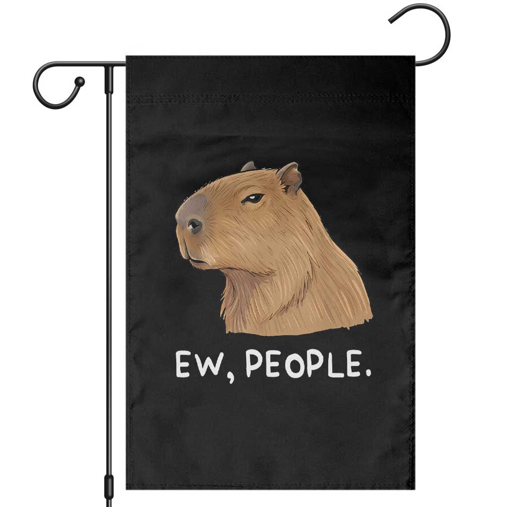 Anti Social Capybara Meme Garden Flag Ew People Sarcastic Funny Introvert Gift - Wonder Print Shop