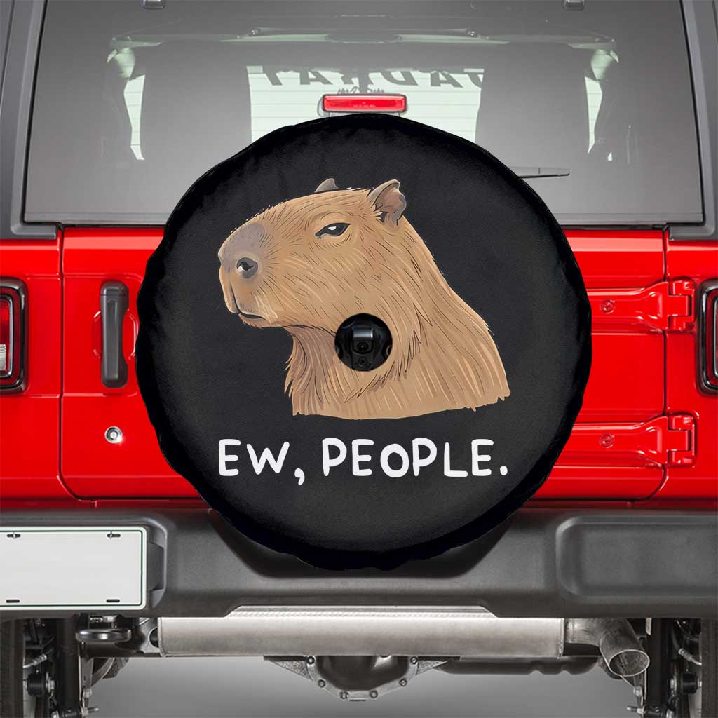 Anti Social Capybara Meme Spare Tire Cover Ew People Sarcastic Funny Introvert Gift - Wonder Print Shop