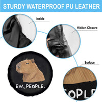 Anti Social Capybara Meme Spare Tire Cover Ew People Sarcastic Funny Introvert Gift - Wonder Print Shop