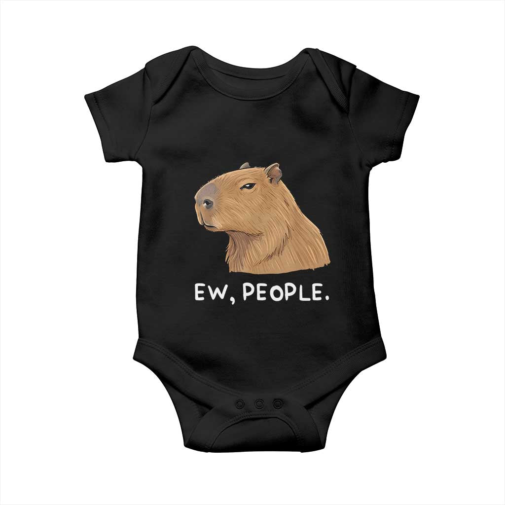 Anti Social Capybara Meme Baby Onesie Ew People Sarcastic Funny Introvert Gift - Wonder Print Shop