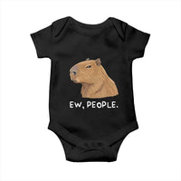 Anti Social Capybara Meme Baby Onesie Ew People Sarcastic Funny Introvert Gift - Wonder Print Shop