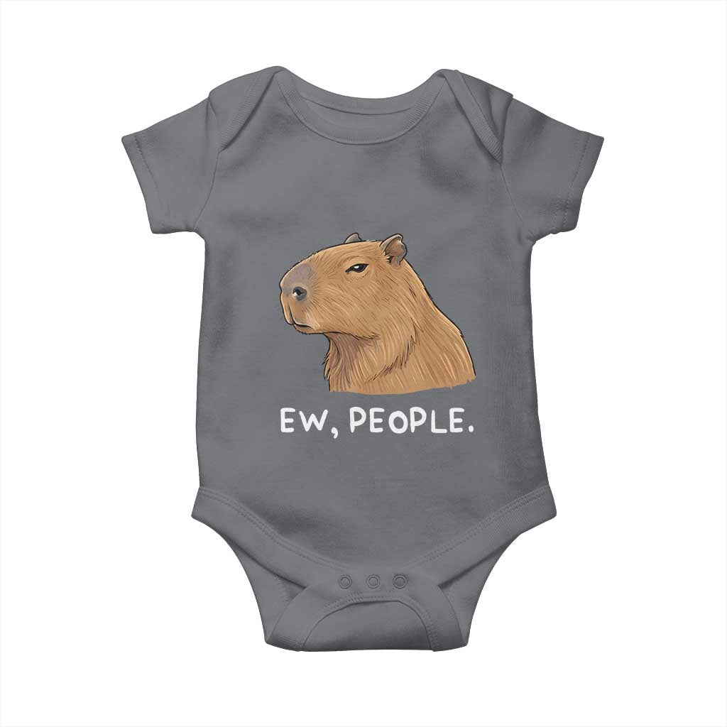 Anti Social Capybara Meme Baby Onesie Ew People Sarcastic Funny Introvert Gift - Wonder Print Shop