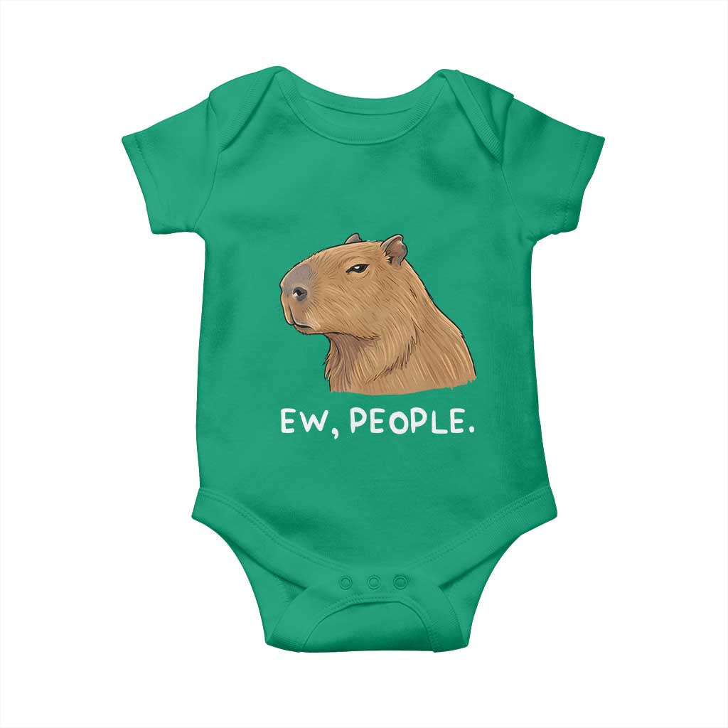 Anti Social Capybara Meme Baby Onesie Ew People Sarcastic Funny Introvert Gift - Wonder Print Shop