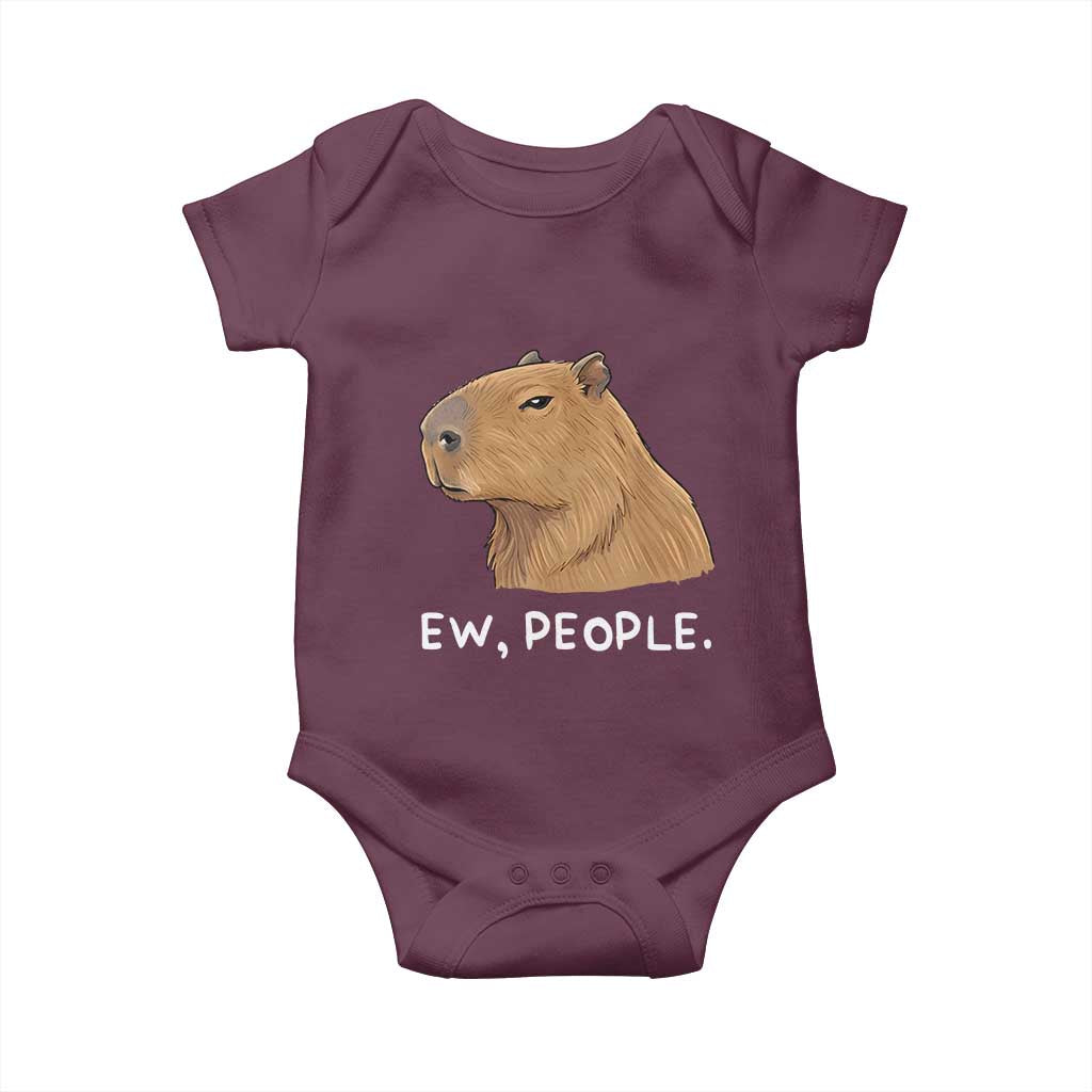 Anti Social Capybara Meme Baby Onesie Ew People Sarcastic Funny Introvert Gift - Wonder Print Shop