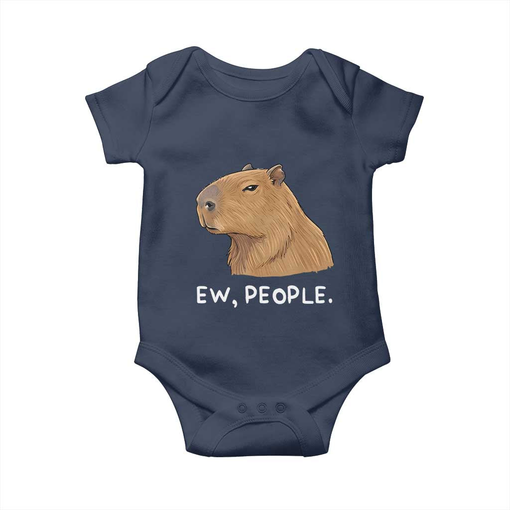 Anti Social Capybara Meme Baby Onesie Ew People Sarcastic Funny Introvert Gift - Wonder Print Shop