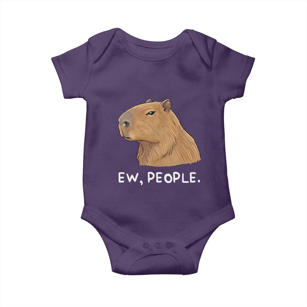 Anti Social Capybara Meme Baby Onesie Ew People Sarcastic Funny Introvert Gift - Wonder Print Shop