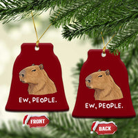 Anti Social Capybara Meme Ceramic Ornament Ew People Sarcastic Funny Introvert Gift - Wonder Print Shop