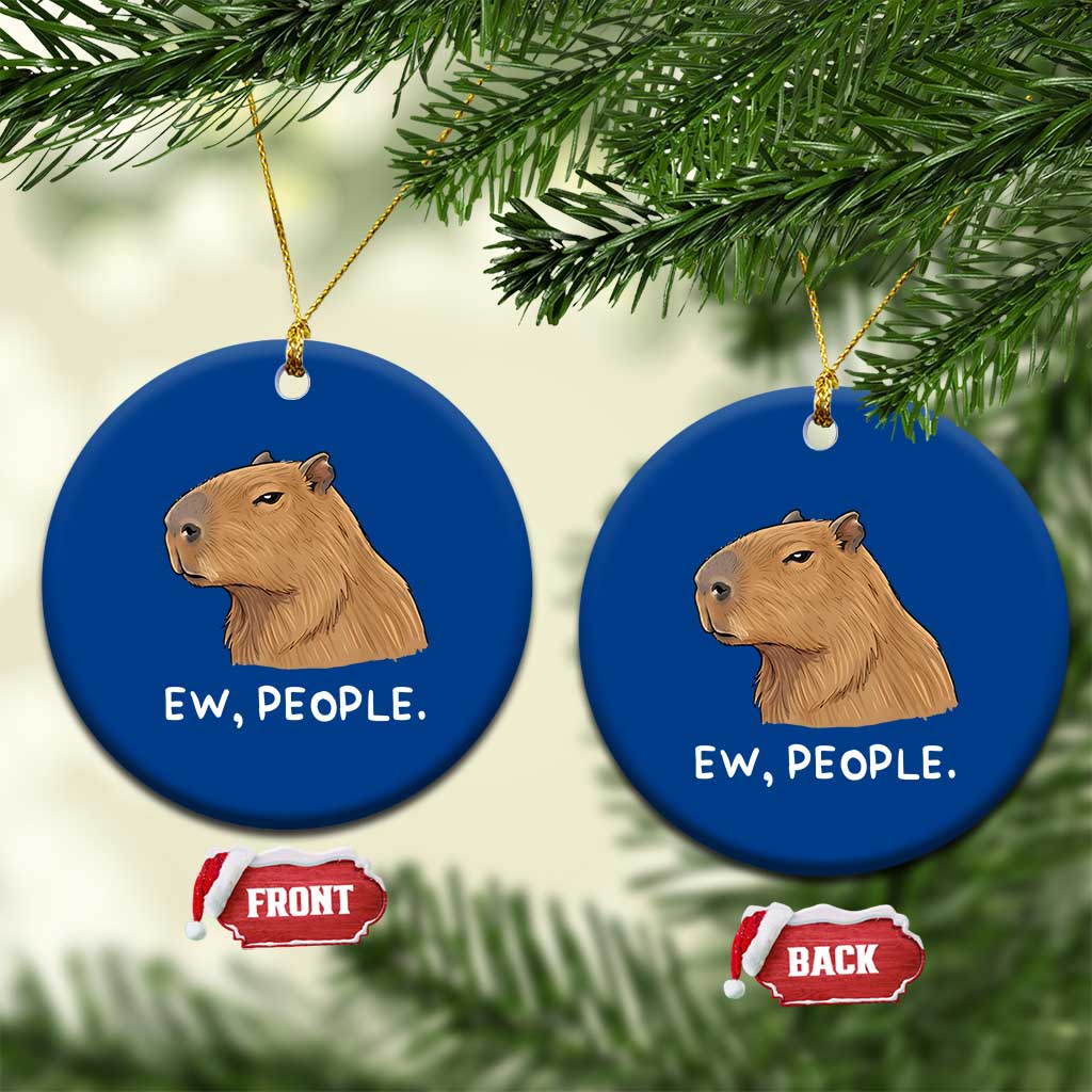 Anti Social Capybara Meme Ceramic Ornament Ew People Sarcastic Funny Introvert Gift - Wonder Print Shop