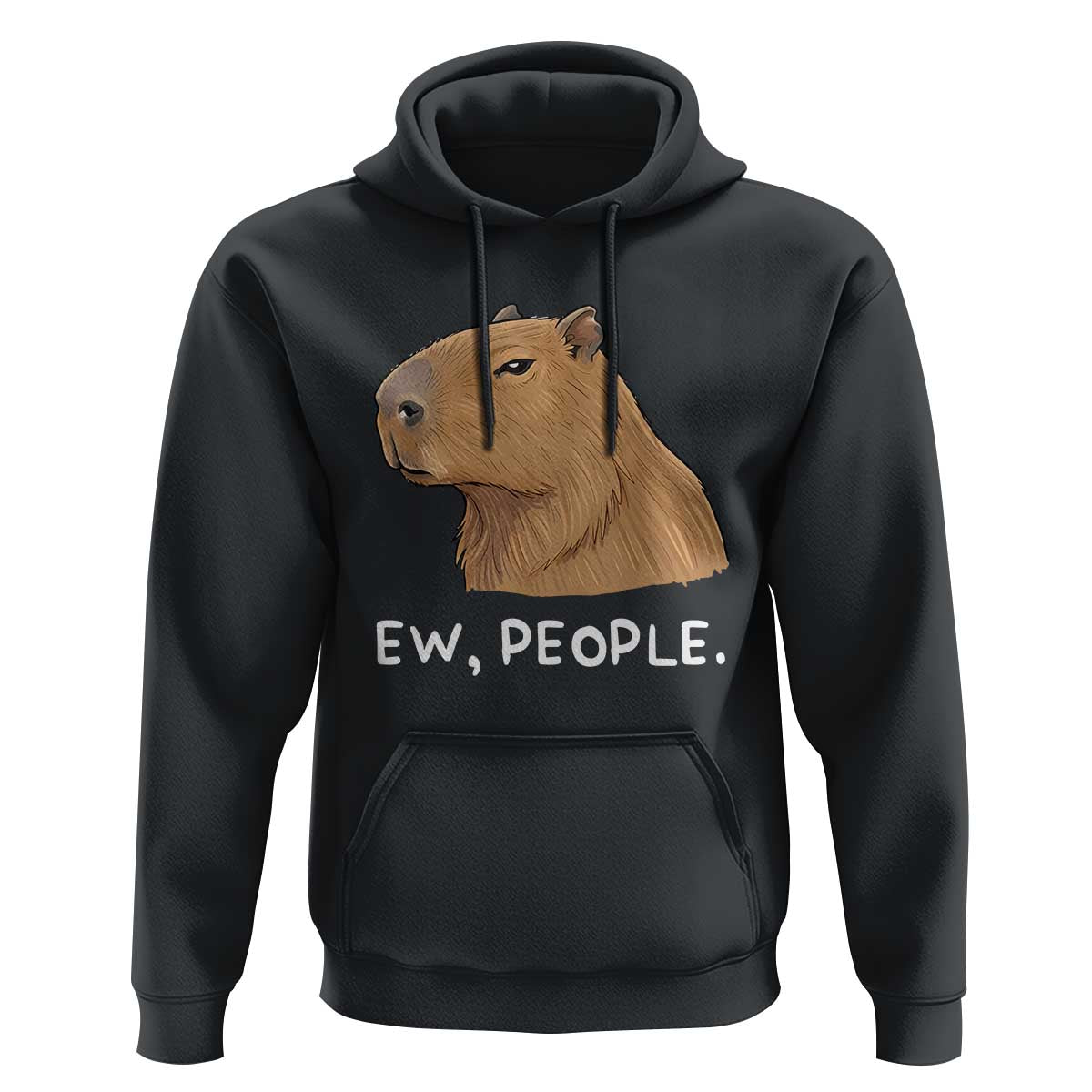 Anti Social Capybara Meme Hoodie Ew People Sarcastic Funny Introvert Gift - Wonder Print Shop