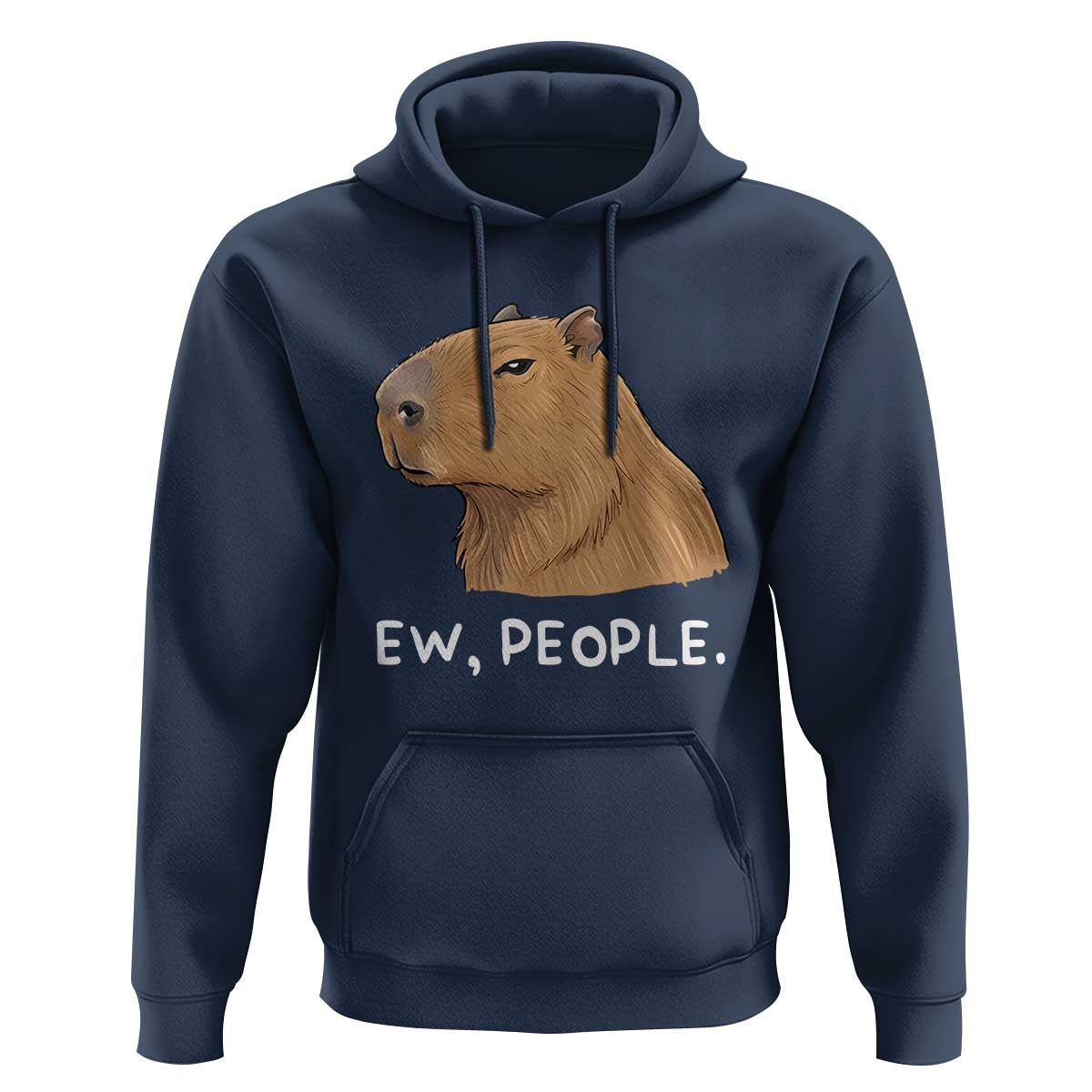 Anti Social Capybara Meme Hoodie Ew People Sarcastic Funny Introvert Gift - Wonder Print Shop