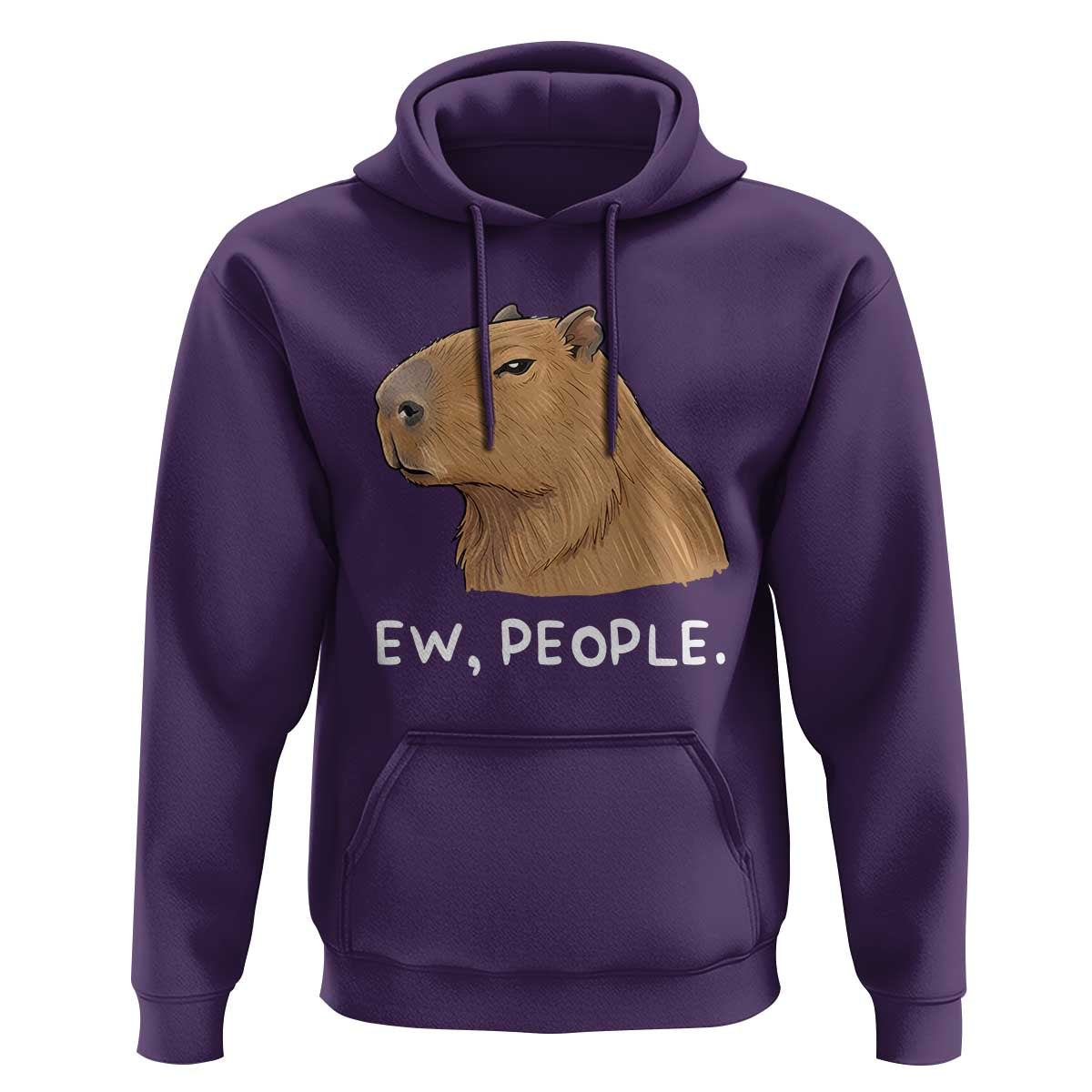 Anti Social Capybara Meme Hoodie Ew People Sarcastic Funny Introvert Gift - Wonder Print Shop