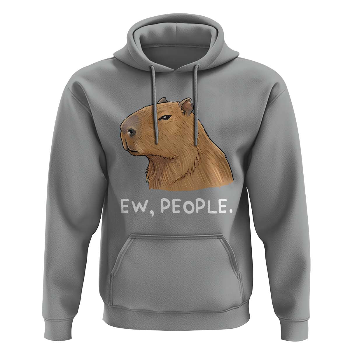 Anti Social Capybara Meme Hoodie Ew People Sarcastic Funny Introvert Gift - Wonder Print Shop