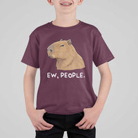 Anti Social Capybara Meme T Shirt For Kid Ew People Sarcastic Funny Introvert Gift - Wonder Print Shop