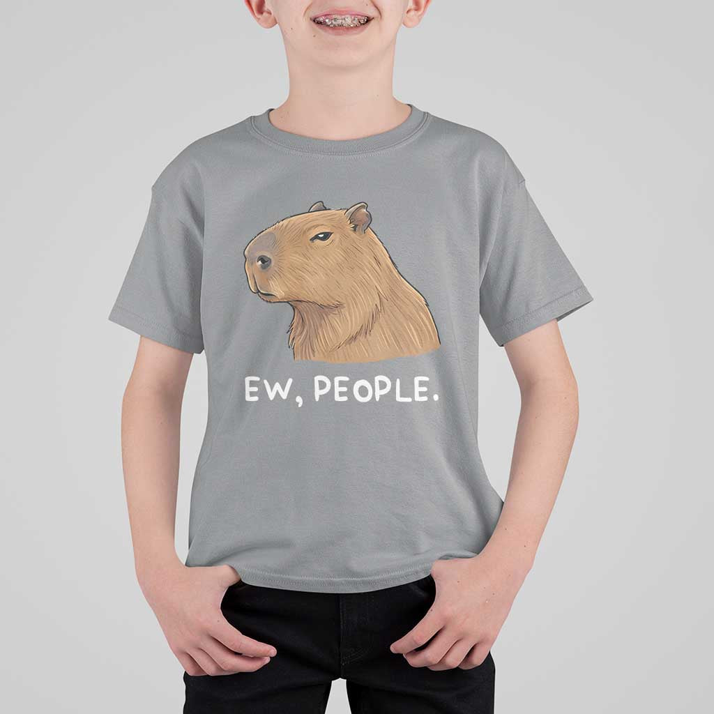 Anti Social Capybara Meme T Shirt For Kid Ew People Sarcastic Funny Introvert Gift - Wonder Print Shop