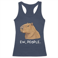 Anti Social Capybara Meme Racerback Tank Top Ew People Sarcastic Funny Introvert Gift - Wonder Print Shop