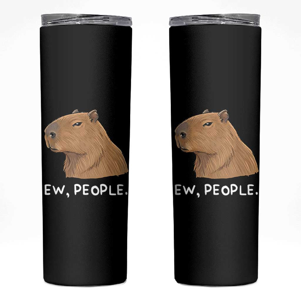 Anti Social Capybara Meme Skinny Tumbler Ew People Sarcastic Funny Introvert Gift - Wonder Print Shop