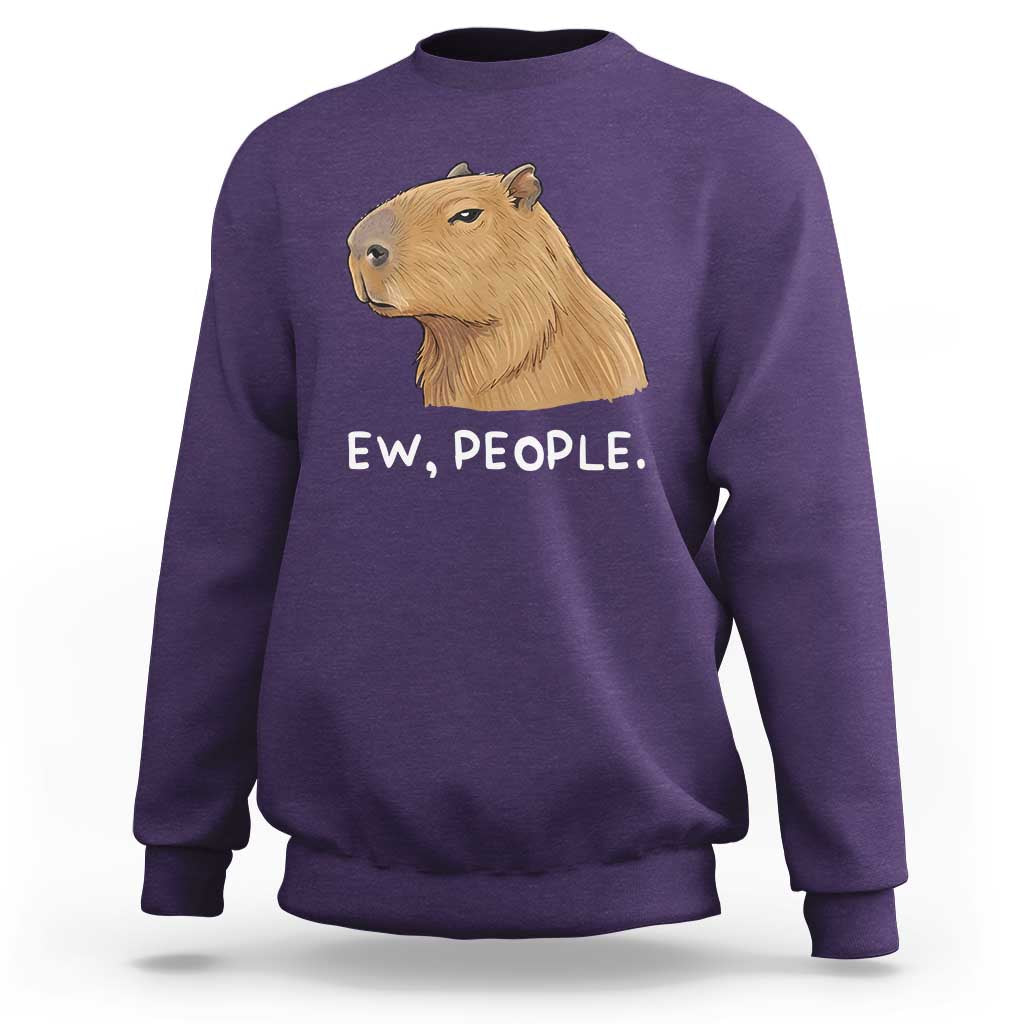 Anti Social Capybara Meme Sweatshirt Ew People Sarcastic Funny Introvert Gift - Wonder Print Shop