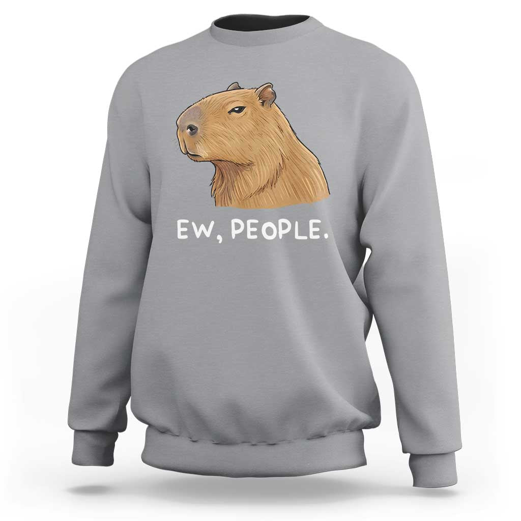 Anti Social Capybara Meme Sweatshirt Ew People Sarcastic Funny Introvert Gift - Wonder Print Shop