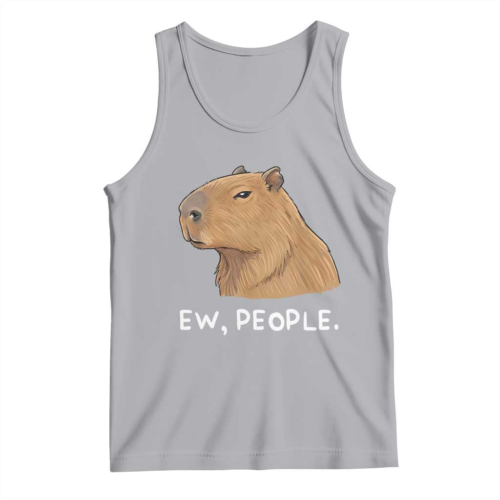 Anti Social Capybara Meme Tank Top Ew People Sarcastic Funny Introvert Gift - Wonder Print Shop