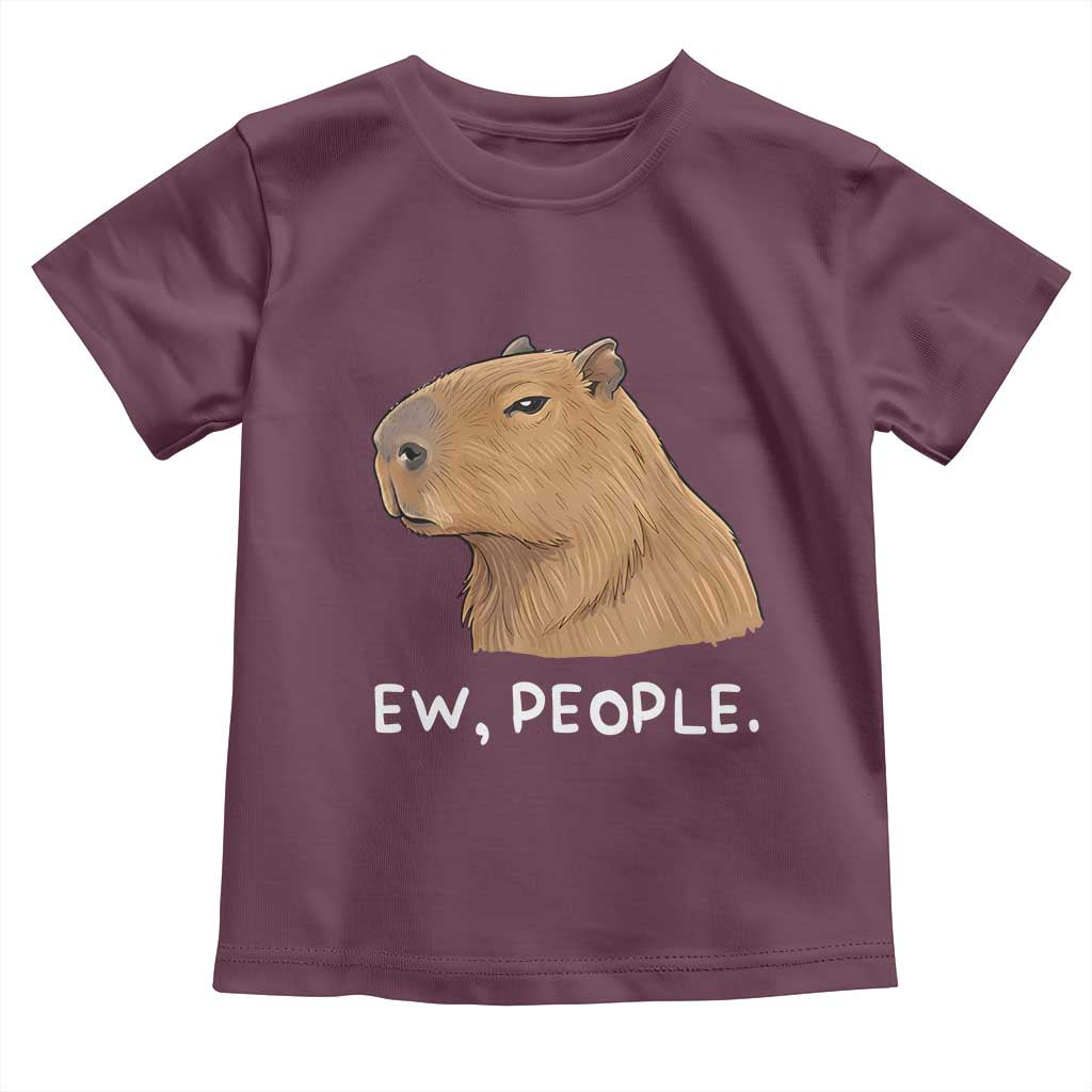Anti Social Capybara Meme Toddler T Shirt Ew People Sarcastic Funny Introvert Gift - Wonder Print Shop